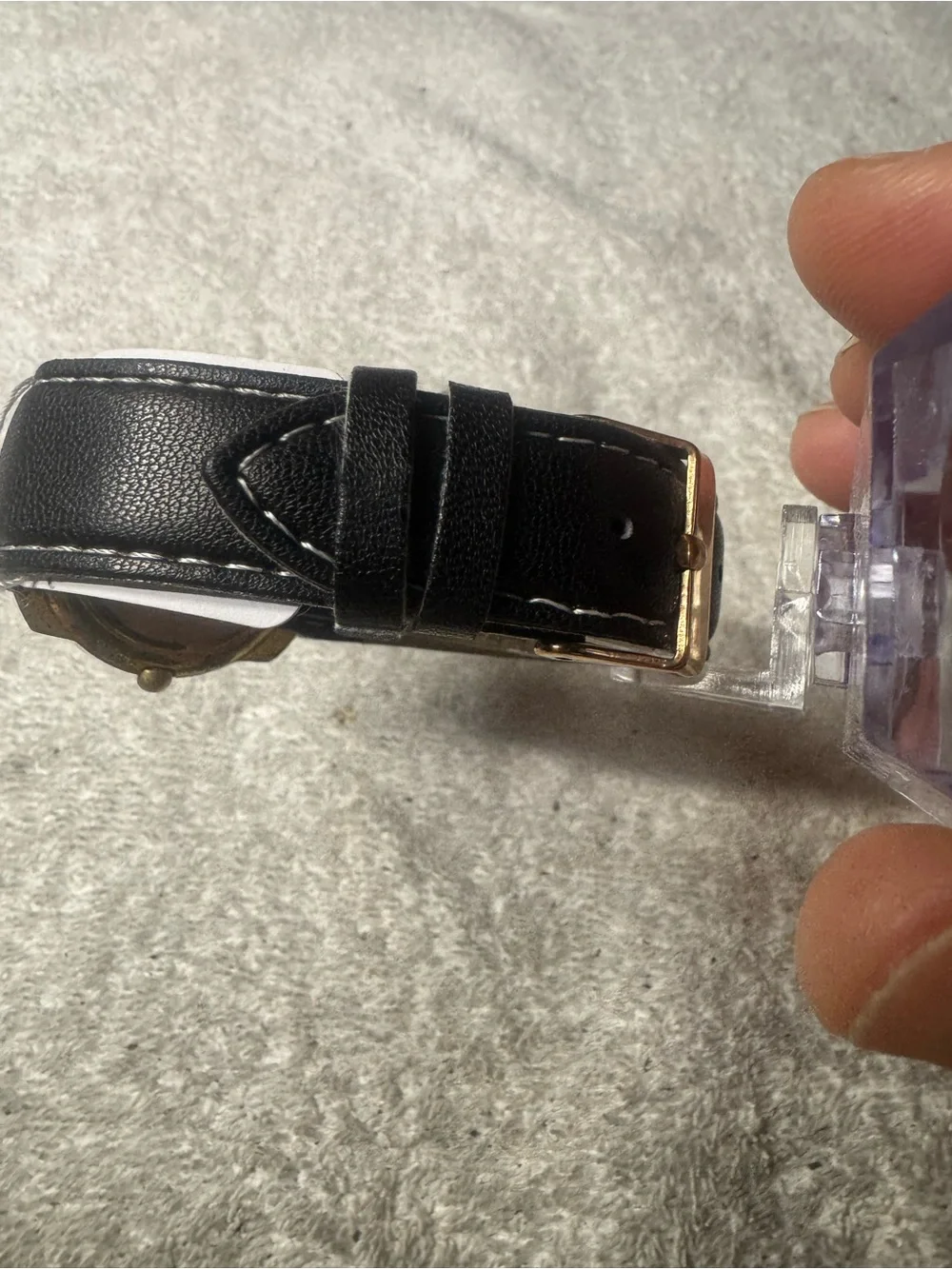 Men's Black and Gold Watch